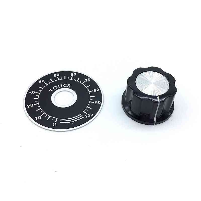 5 conjuntos mf-a103, botão de baquelite + botão dial a03 com placa de escala, tampas de potenciômetro digital de escala - botão e placa de 6 mm
