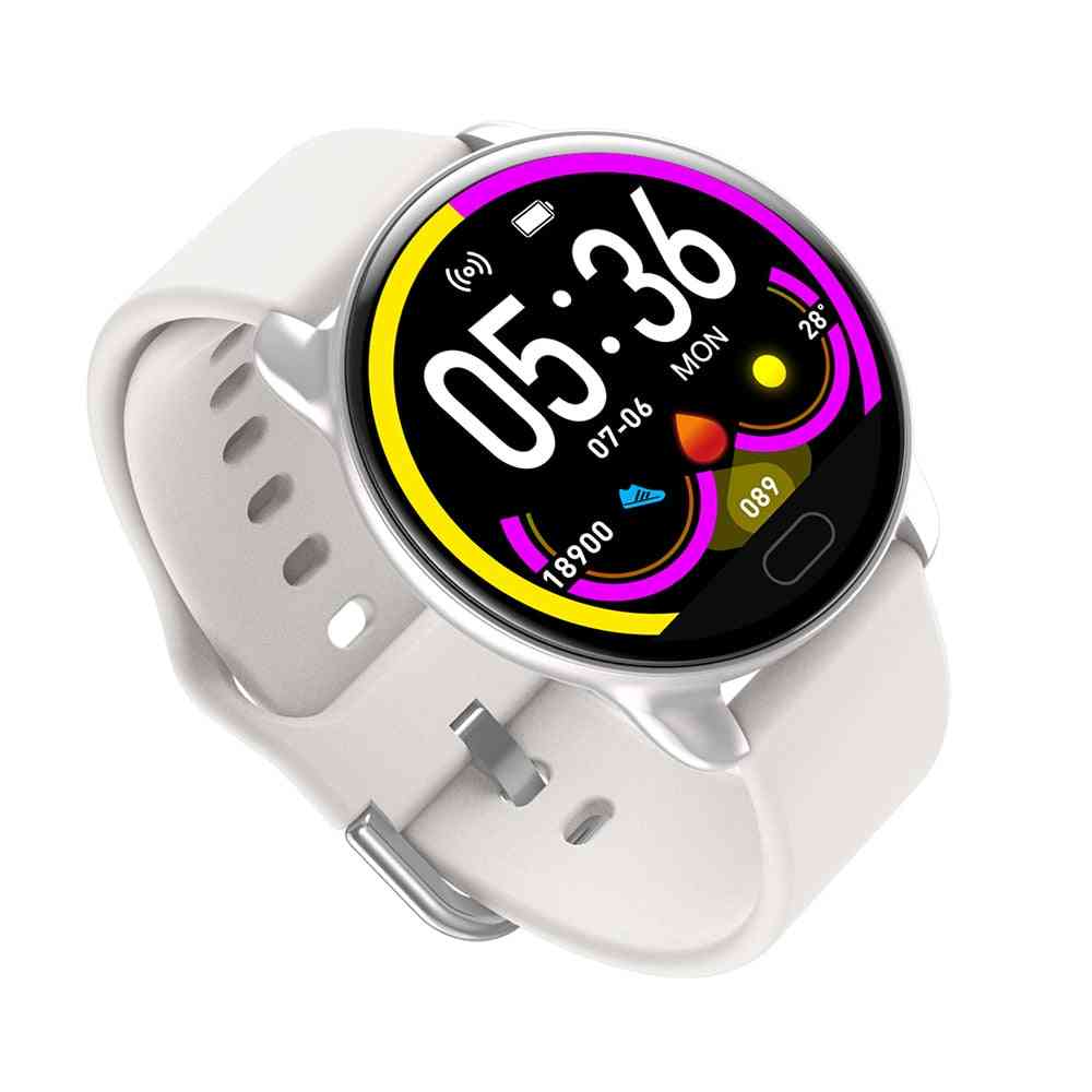 Weibliche Fitness Smartwatch, laufender Herzfrequenzmesser Bluetooth-Schrittzähler