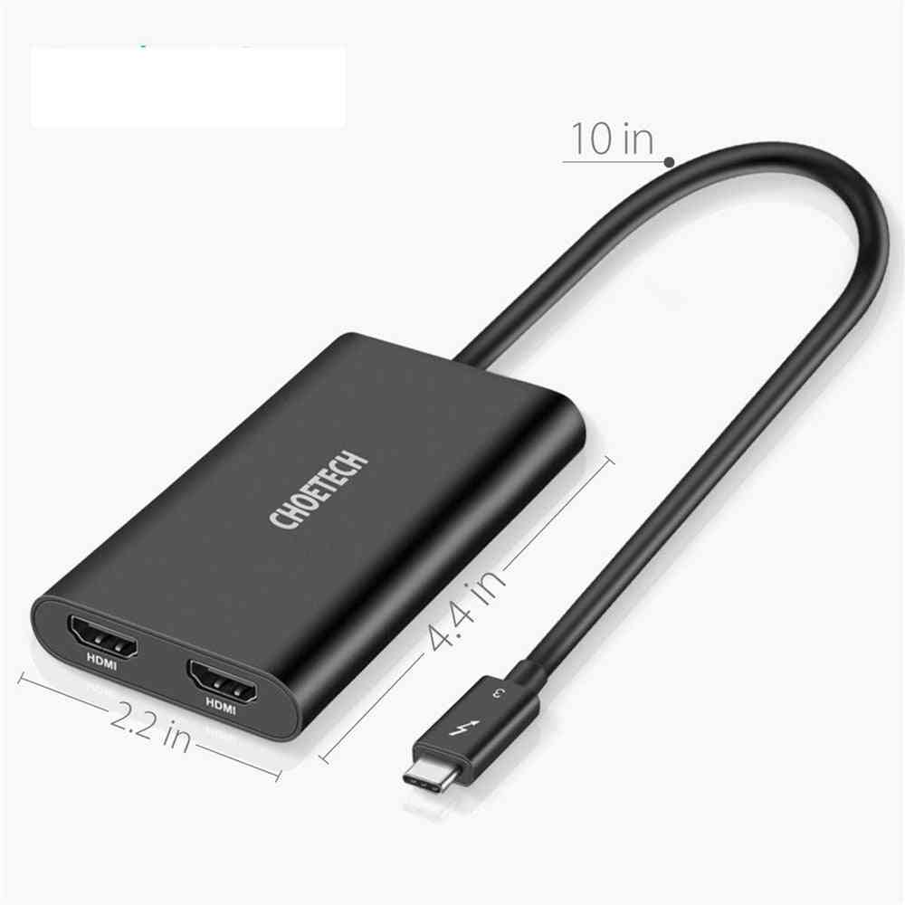 Thunderbolt 3 To Dual Hdmi 2.0 Adapter