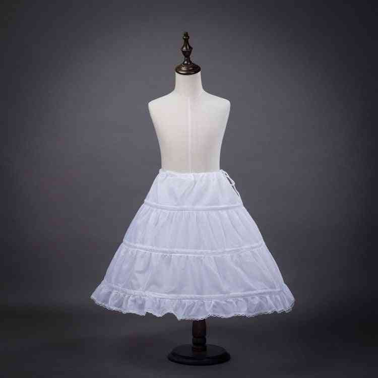 Children White Ballet Skirt, Tulle Ruffle Short - Bridal Wedding Petticoats
