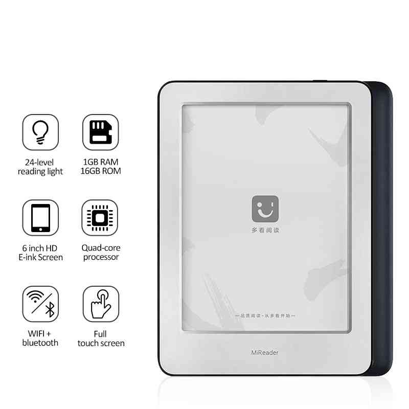 E-könyv-olvasó 1gb + 16gb android hd 6 hüvelykes wifi bluetooth elektronikus tinta képernyő tabletta, elektronikus papír e-könyv