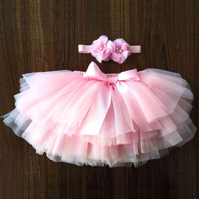 Baby Girl Tutu Skirt, Tulle Lace Bloomers, Diaper Cover Set