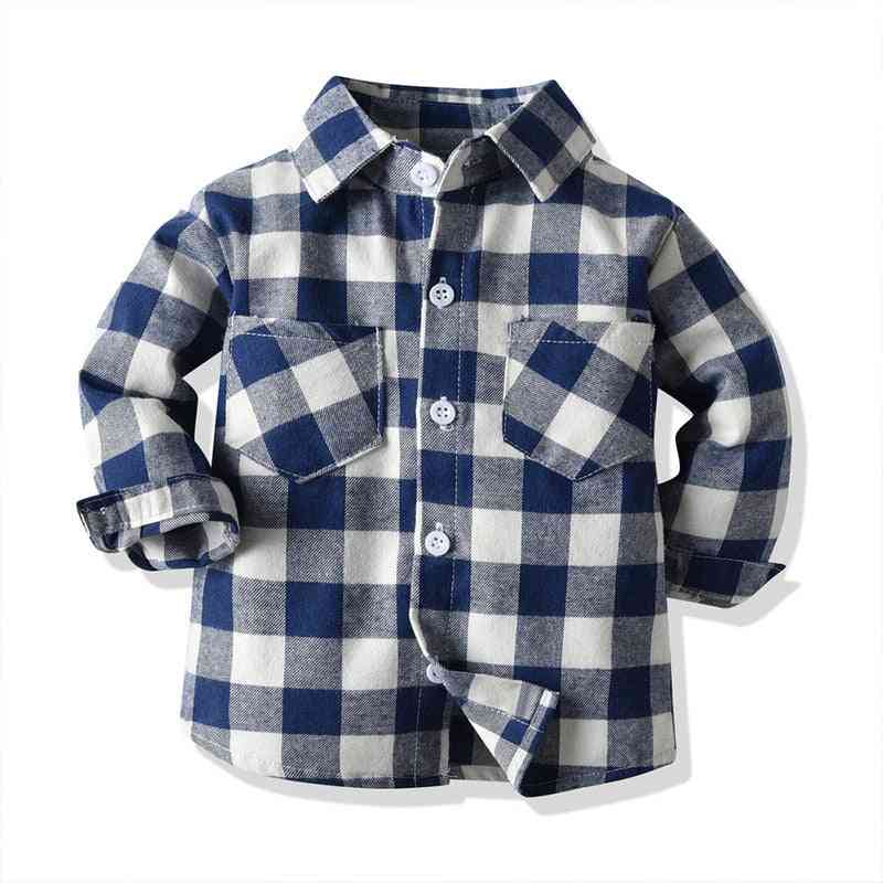 Baby Boy Girl Spring Shirt High-quality Plaid Shirts