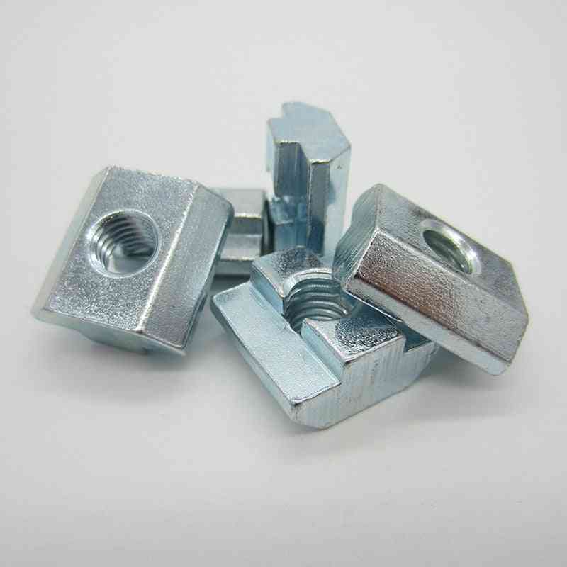 T block fyrkantiga muttrar t-spår glidande hammarmutter för fästelement aluminiumprofil 3030 4040 4545 - 2020-m3-100st