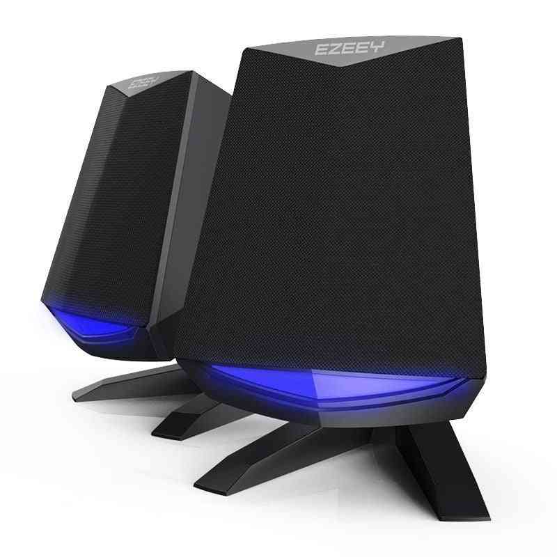 Mini Portable Usb Powered Speakers Bass 2.0 With  Led Light