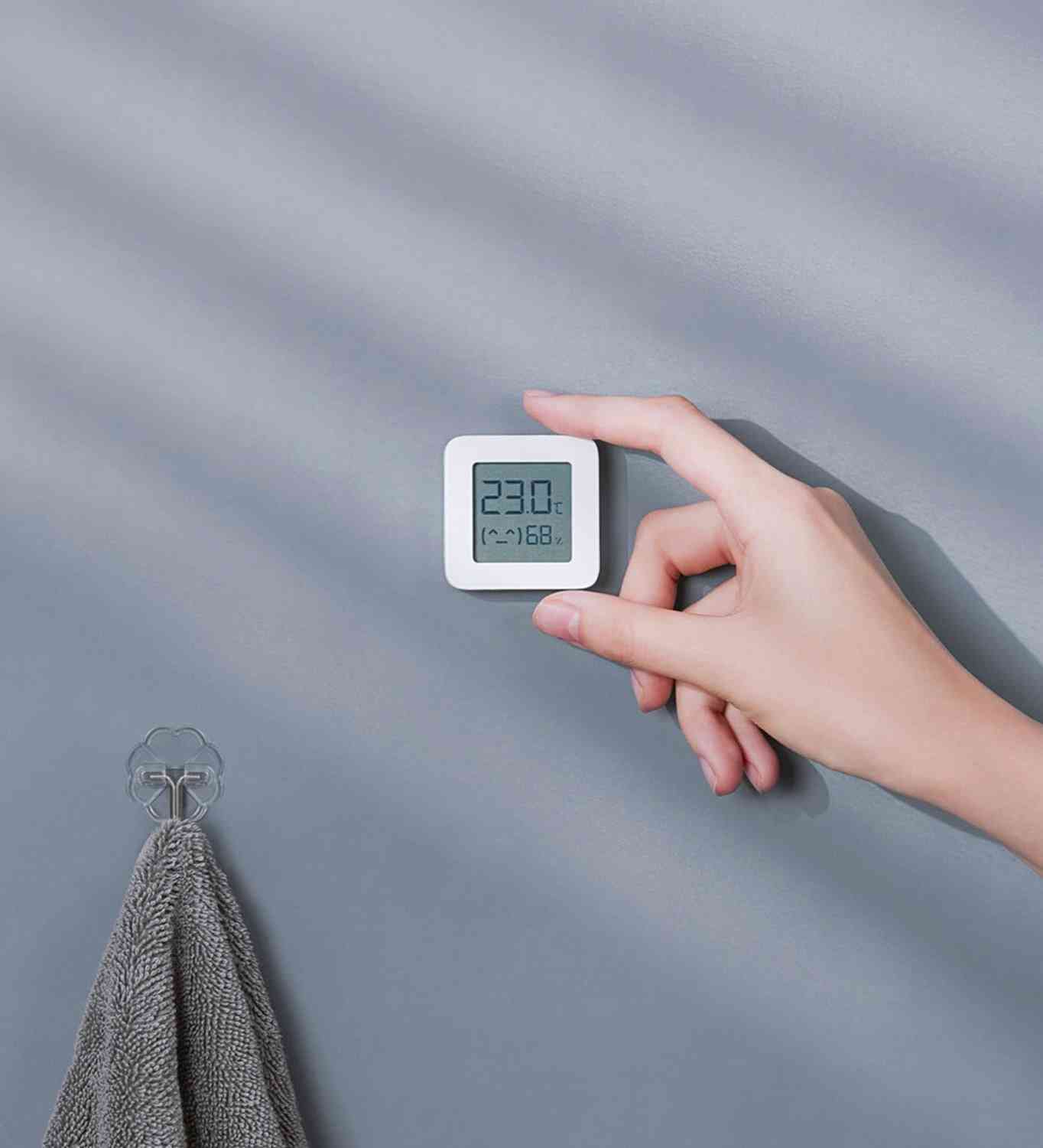 Smart Lcd Screen Digital Thermometer, Bluetooth Temperature Humidity Sensor Moisture Meter