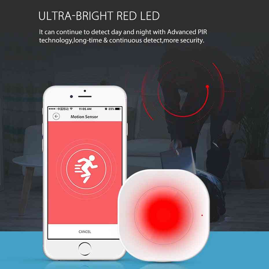Sensor del cuerpo humano del wifi, sensor de movimiento del pir inteligente tuya, control de la aplicación de vida inteligente de la alarma antirrobo de seguridad hogar