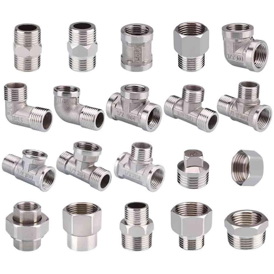Bsp Female Male Thread, Tee Type Reducing Stainless Steel Elbow Butt Joint Adapter