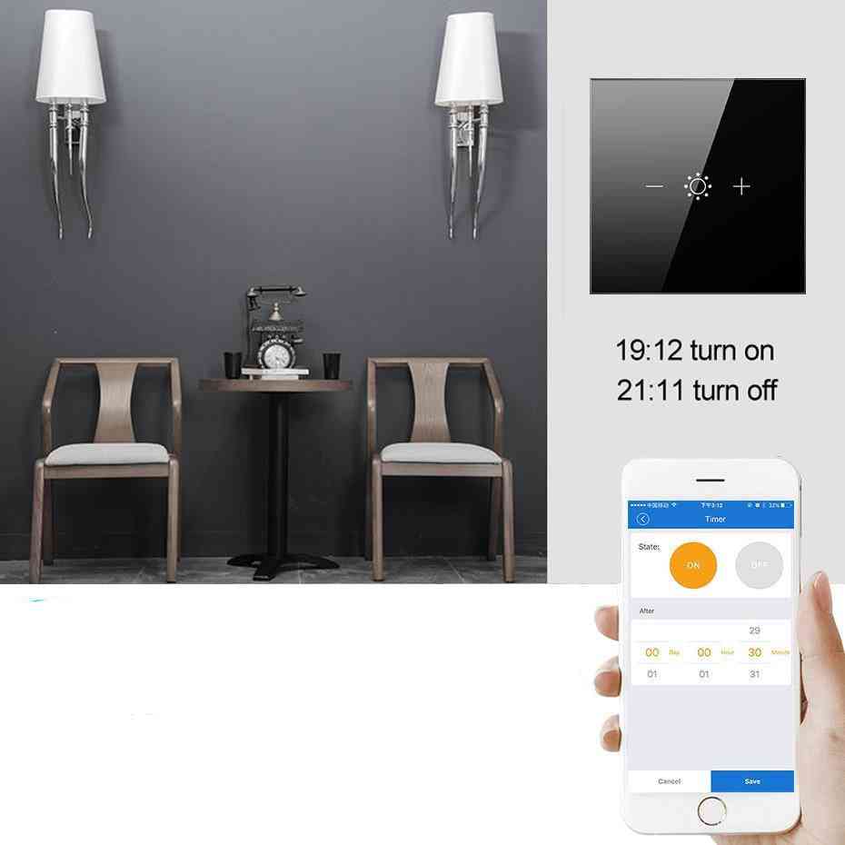 Wifi led smart lysdæmper lys med touch switch og fjernbetjening (eu / us)
