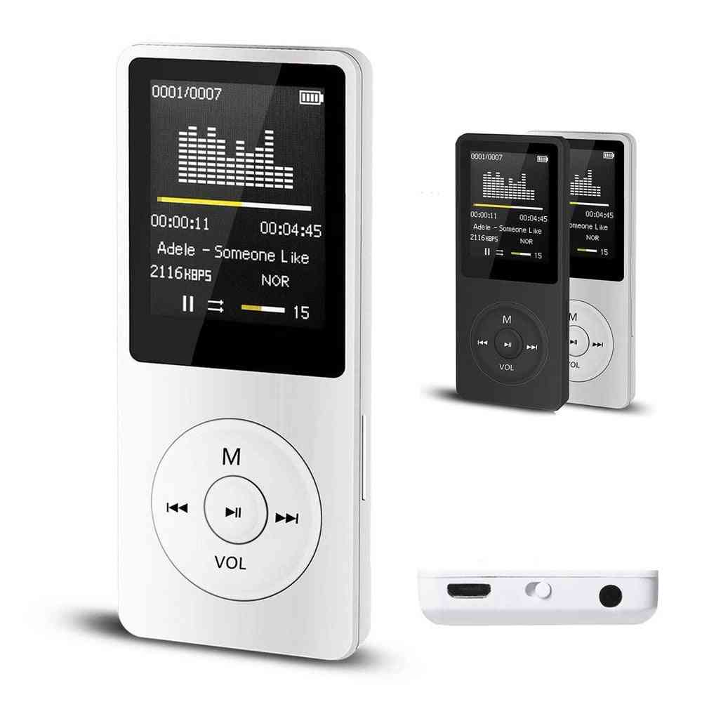 USB ricarica video musicale lettore mp3 mp4 -in display tft da 1,8 pollici fashion, portatile - nero
