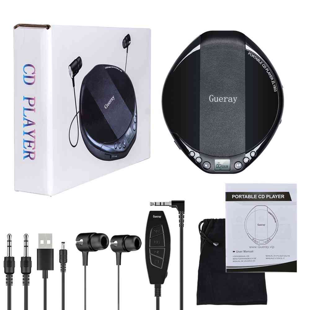 Portable Cd Player With  Aux Cable And Headset
