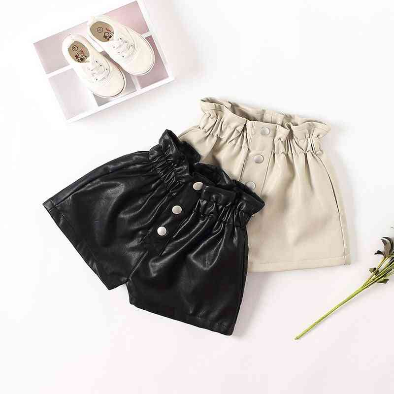 Pu Leather Shorts For Kid And 