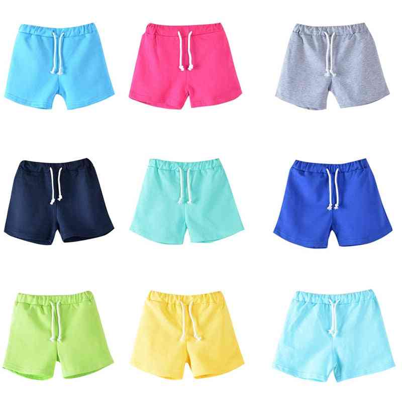 Cotton Kids Shorts, Summer Boy And Girl ,candy Color Beach Pants And Trousers