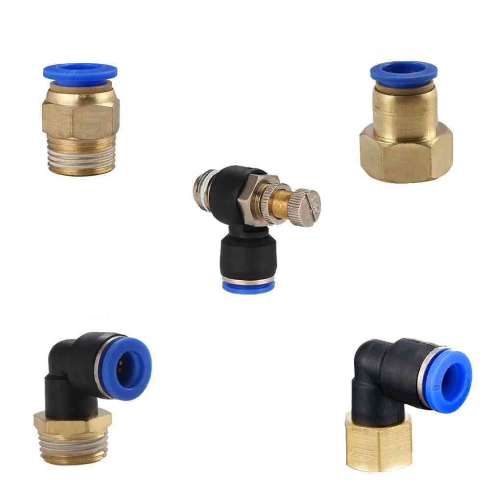 Pneumatic Quick Connector-hose Tube Air Fitting, Male Thread Pipe Coupler