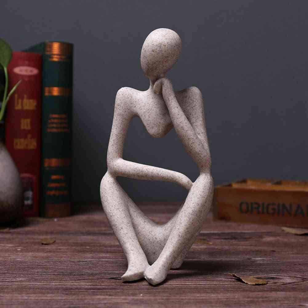 Statui din rășină creativă, oameni gânditori abstracti - figurină de decorare a casei