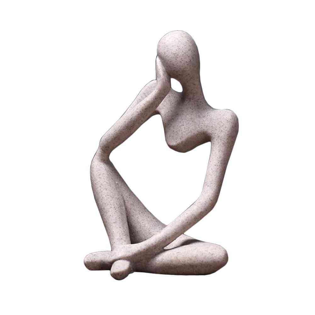 Statui din rășină creativă, oameni gânditori abstracti - figurină de decorare a casei