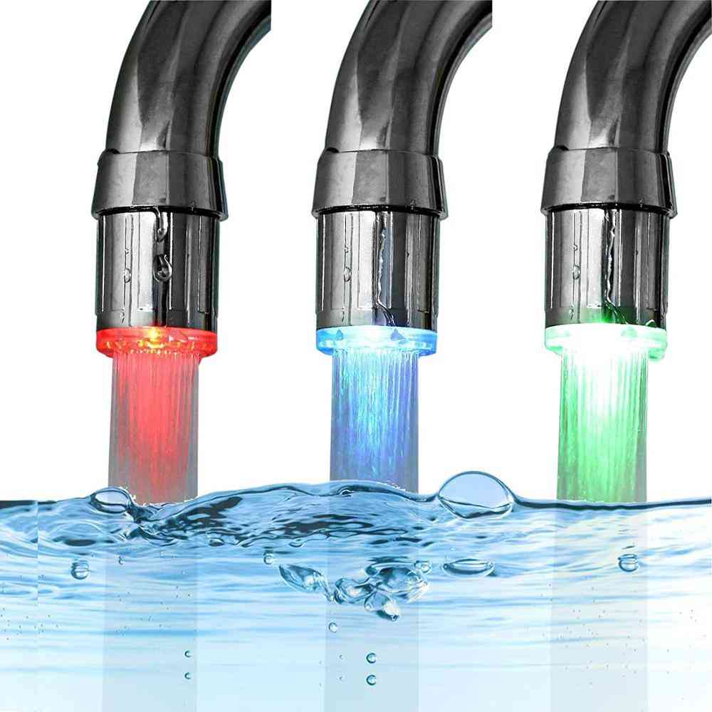 Faucet Tap Nozzle, Rgb Light Temperature Aerator