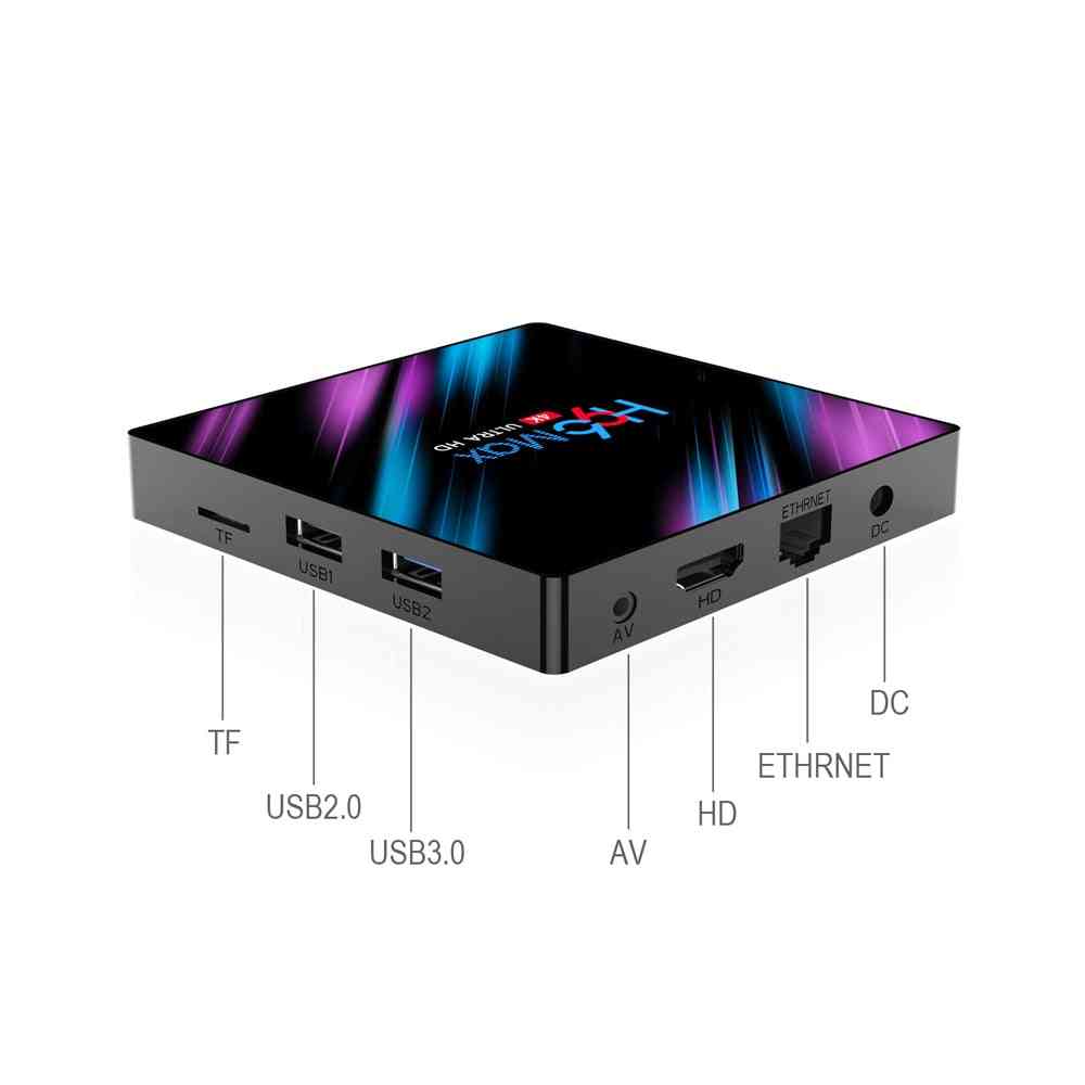 Android 9.0 tv-boks h96 max rockchip rk3318 4k smart, 2.4g & 5g wifi bt4.0 h96max 4gb 64gb medieafspiller android set top box