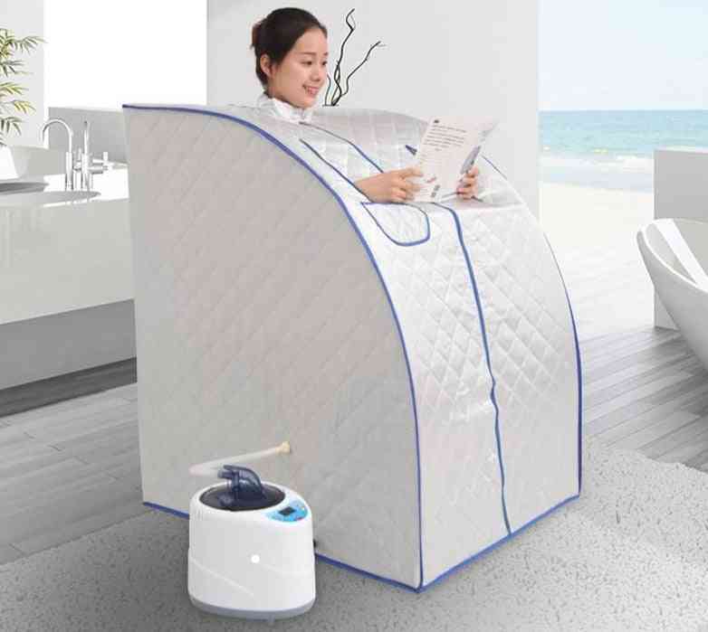 Draagbaar stoombad - stoomsauna thuis, infrarood sauna box spa met stoomgenerator capaciteit 2l -