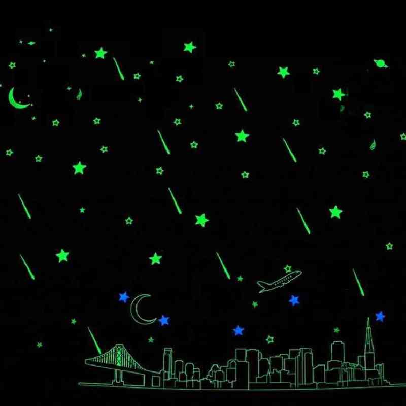 Csillagképes matricák világítanak a sötét játékokban a gyermekek számára - fluoreszkáló festő játék