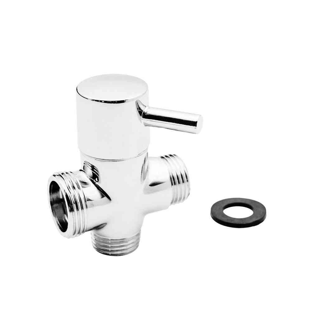 3 Way Brass Switch Adapter, Shower Mixer Diverter T Connector