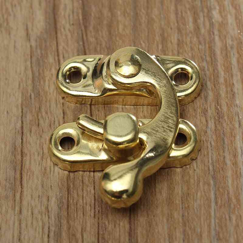 Iron Padlock Hasp Hook Lock For Mini Jewelry Wooden Box With Screws