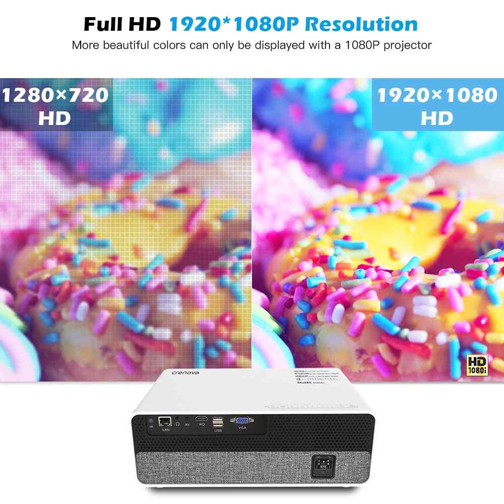 Full hd 1080p fysisk upplösning android 8.0 os videoprojektor med 5g wifi-stöd 4k ledad projektor Q9