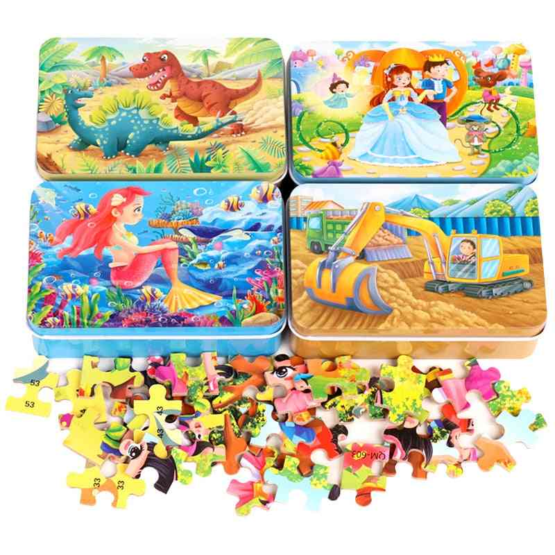 Drewniane zabawki puzzle dla dzieci, rysunki, układanki ze zwierzętami, wczesna nauka dla dzieci