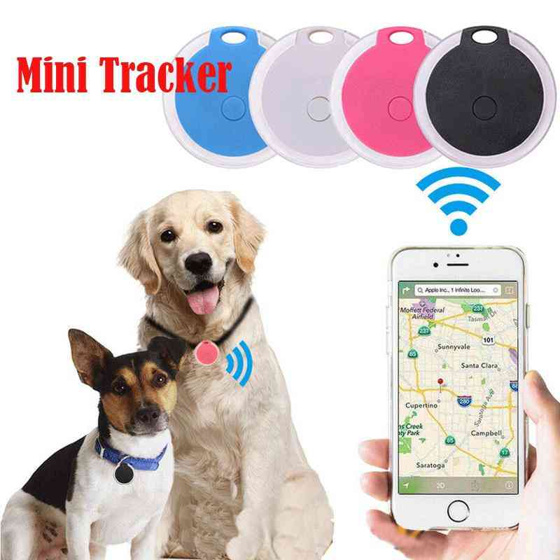 Mini GPS locator / anti-lost device for dog cat collar (42 * 42 * 8mm) - svart