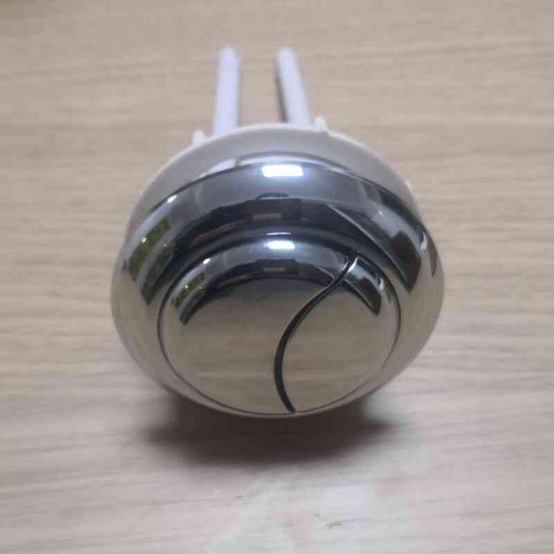 Chrome Plated Abs Round Shape Toilet Push Buttons