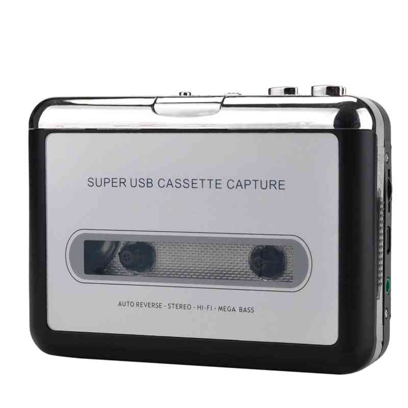 Usb Cassette Player Tape To Pc Mp3 Format Converter, Audio Recorder Capture Walkman With Auto Reverse