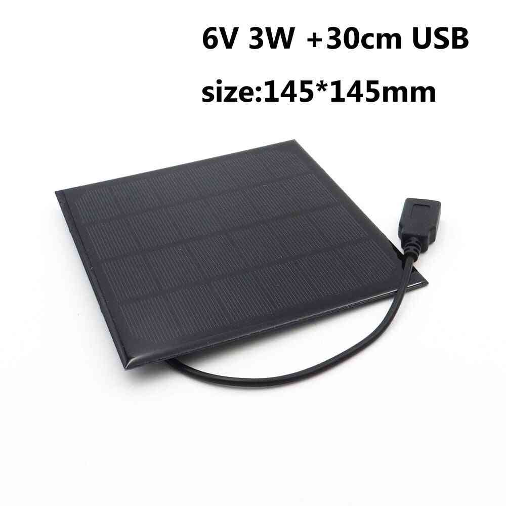 6v modul solárních článků, polykrystalický panel s USB