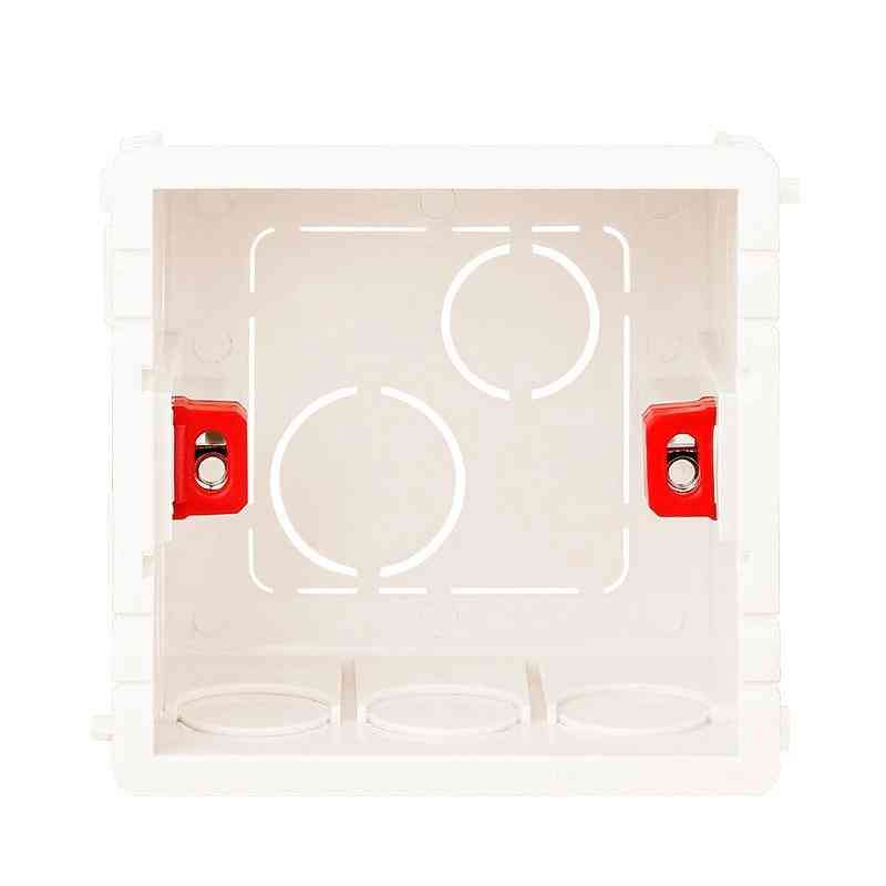 Scatola di montaggio a 3 colori, cassetta interna per tipo 86, scatola da incasso per cablaggio con interruttore tattile e presa - rossa