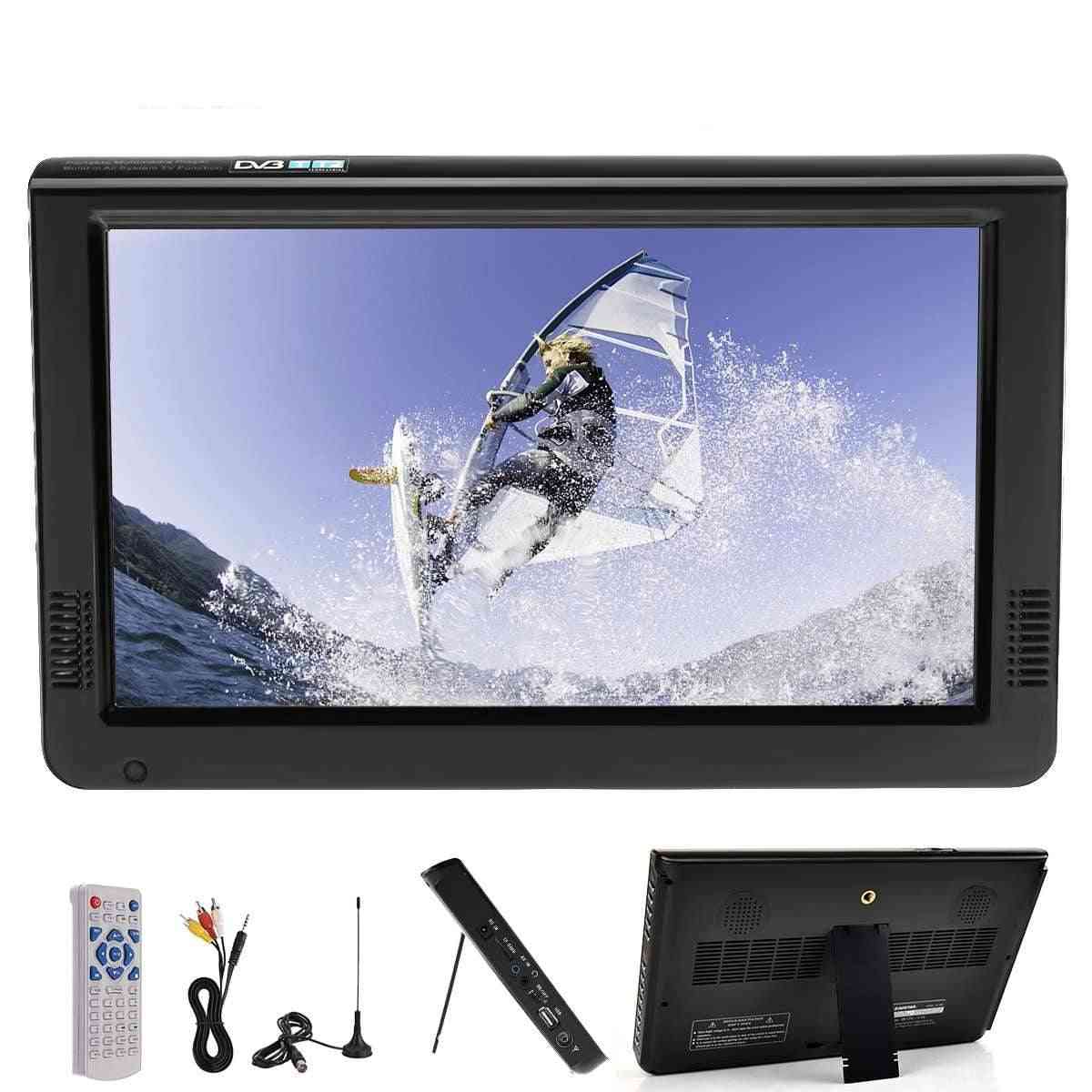 Portable Car Outdoor 16:9 Digital Analog Television, 10.2'' Led Lcd Hd Support Tf Card Audio