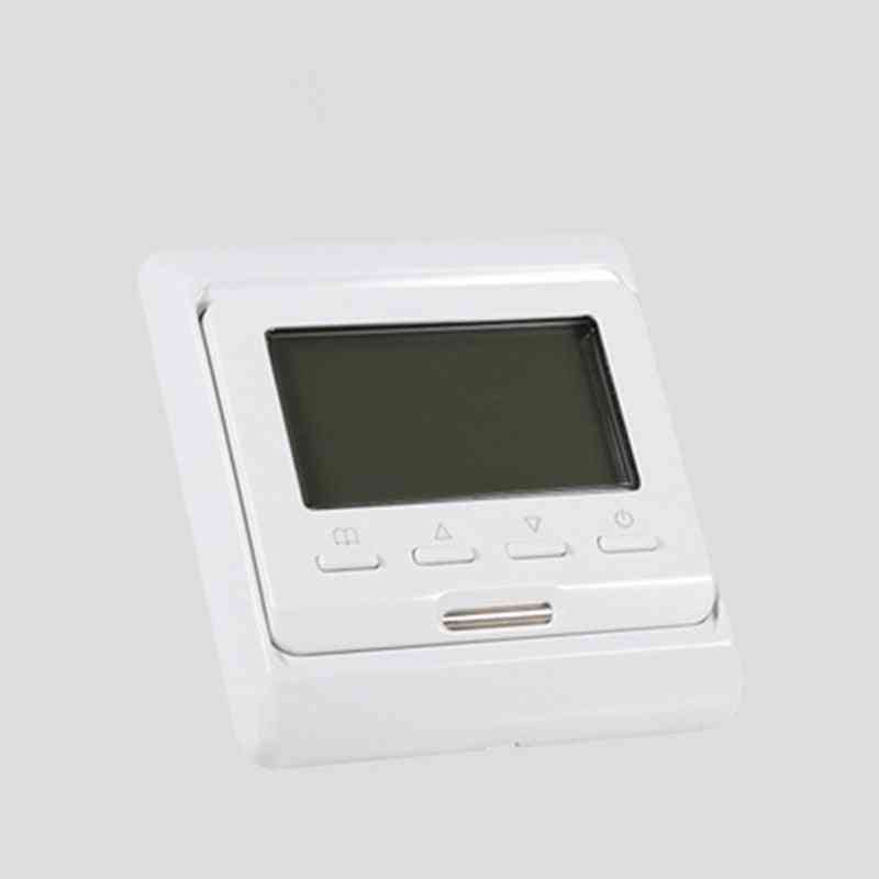 220 V: n värikäs LCD-näytön ohjelmoitava lämpötilansäädin, sähköinen lattialämmitystermostaatti (E51.716) -