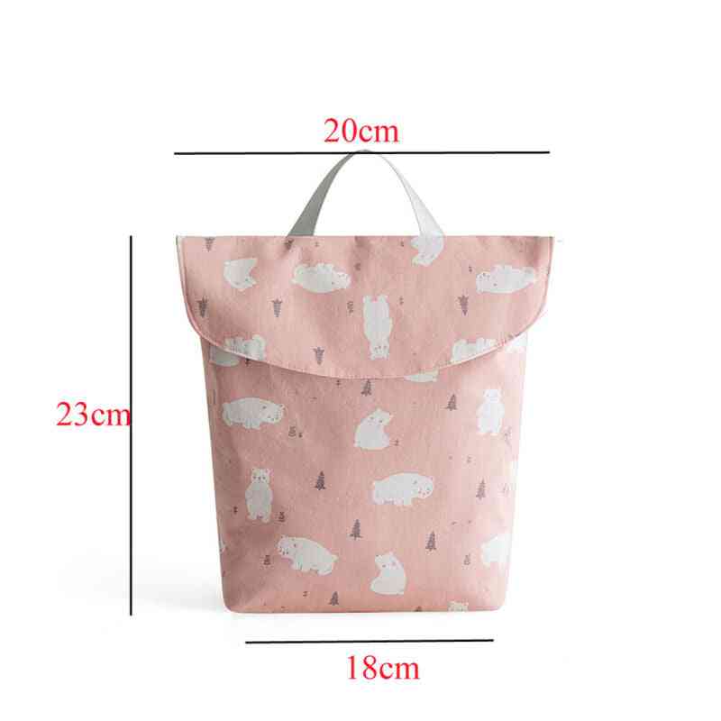 Mini vandtæt taske til baby klud ble (genanvendelig pose) 18cmx20cmx23cm - b