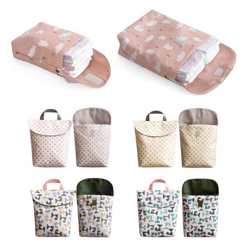 Mini borsa impermeabile per pannolini di stoffa per neonati (custodia riutilizzabile) 18 cm x 20 cm x 23 cm - b