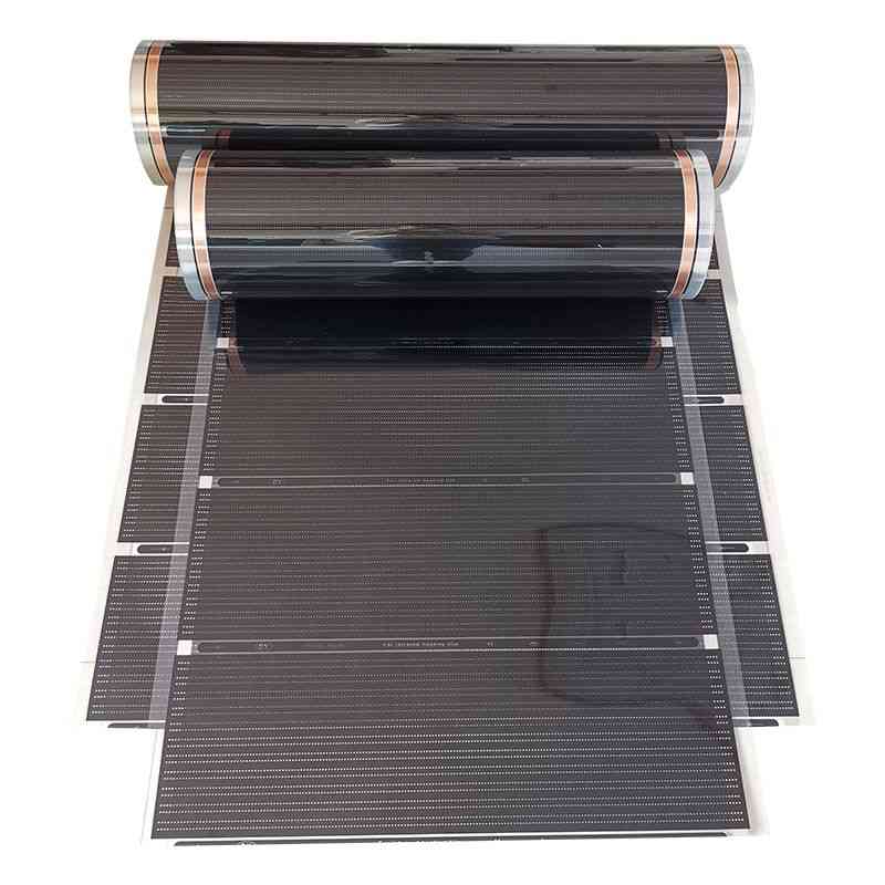 Calentador de película de carbono de calefacción por suelo radiante saludable de 220 v 50 cm de ancho, película de calefacción de fibra de cristal de carbono eléctrica