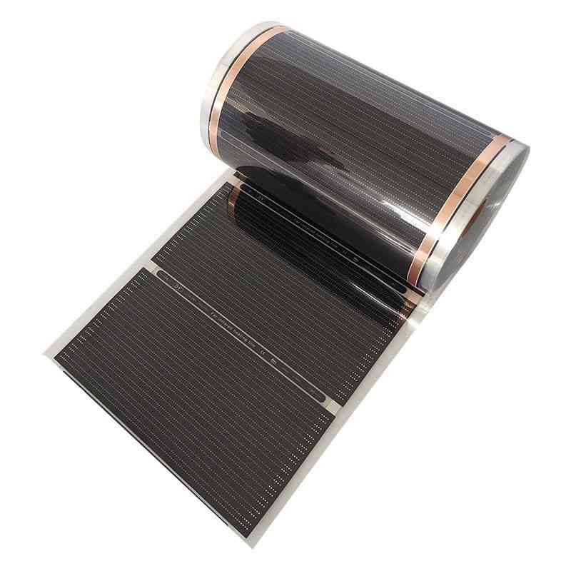 Calentador de película de carbono de calefacción por suelo radiante saludable de 220 v 50 cm de ancho, película de calefacción de fibra de cristal de carbono eléctrica