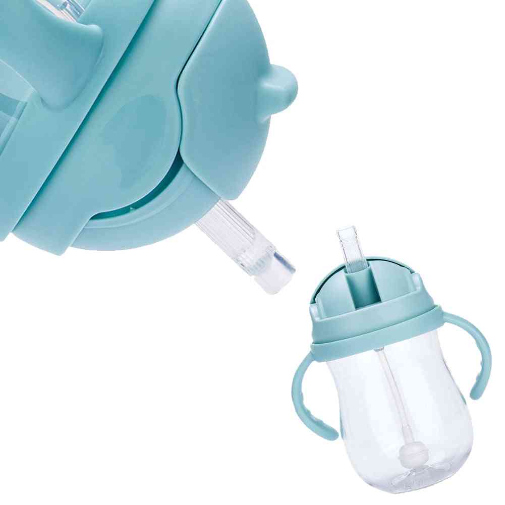 300 Ml  Leakproof Feeding Bottle With Wide Mouth And Straw