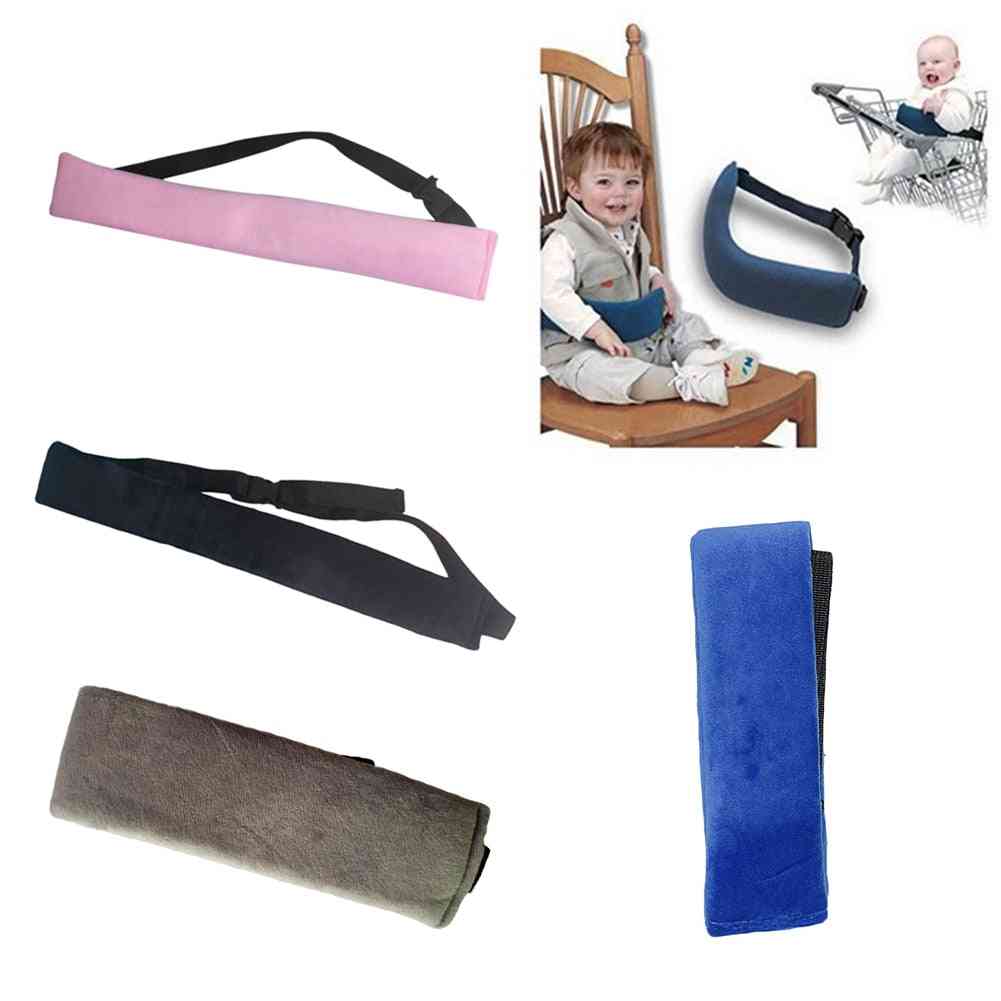 Cintura di sicurezza per sedia da pranzo per bambini, cintura di sicurezza portatile, cintura - nera