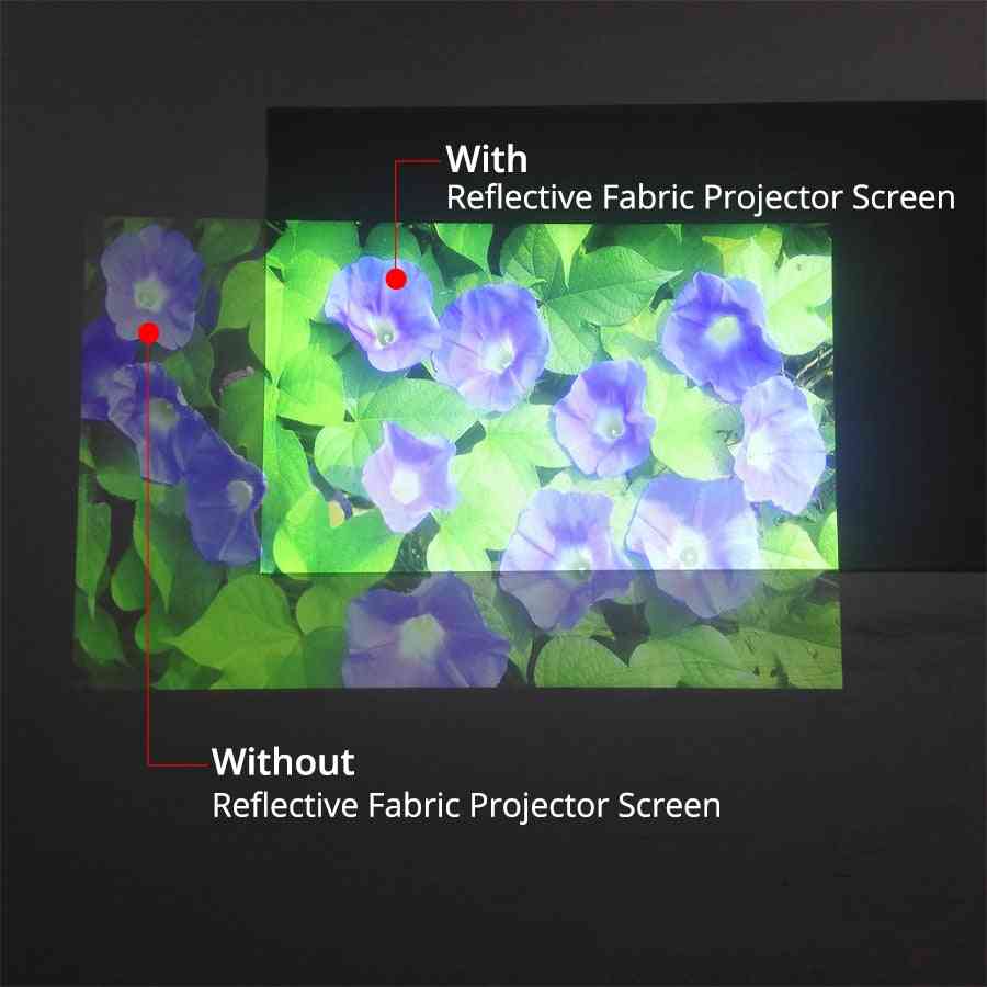 Pantalla de tela de tela de pantalla de proyector reflectante de alto brillo 16: 9 para espon / benq / xgimi - 100 pulgadas
