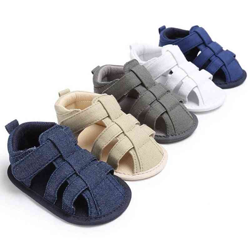 Canvas Soft Sole Crib Sneakers- Flat Summer Baby Shoes