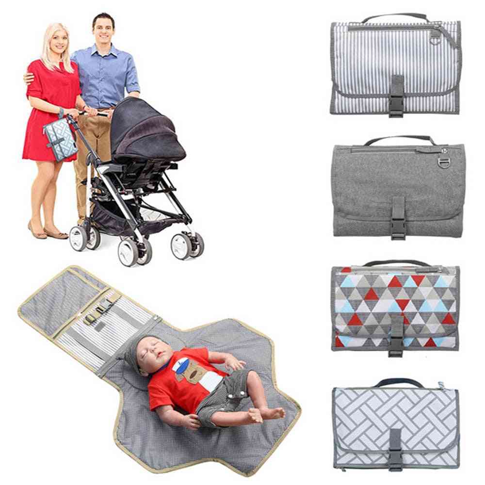 Aufbewahrungs- und Wickeltasche für Babywindeln (35 x 22 cm (faltbar) / 90 x 60 cm (ausklappbar)) - 024