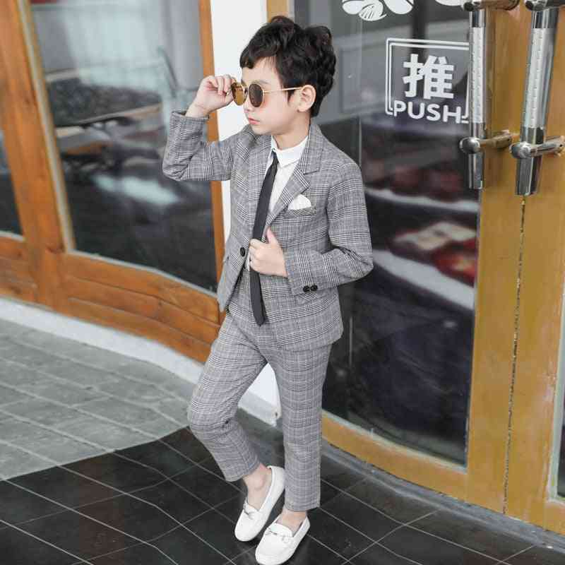 Boy's Casual Suit In 2-piece Coat + Pants