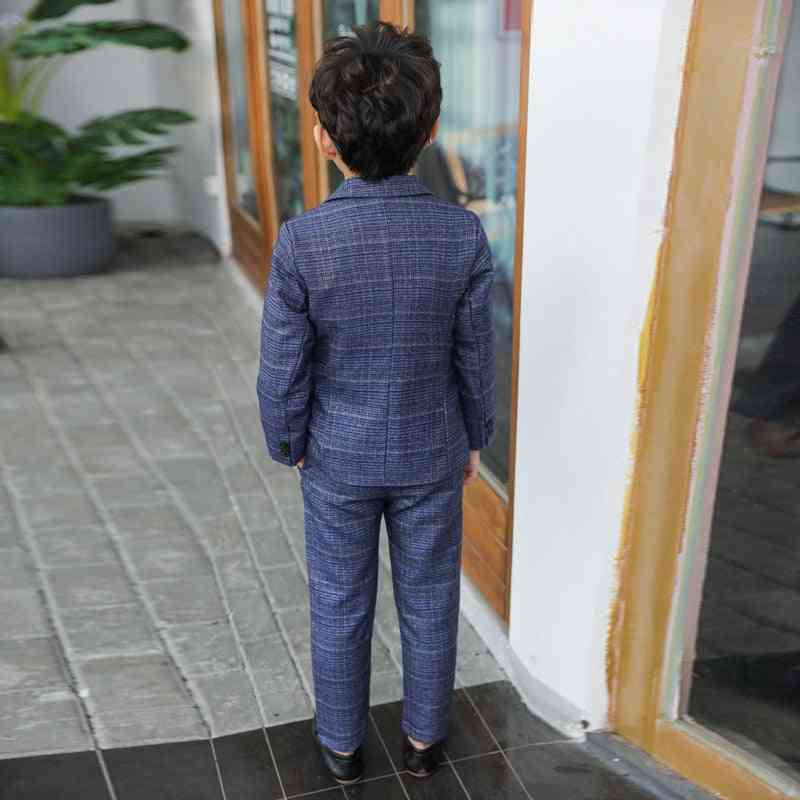 Chlapčenský ležérny oblek v 2-dielnom kabáte + nohavice