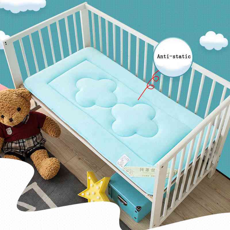 Zachte ademende baby bed matras, pasgeboren wieg sleeper pad klimplant mat kinderbed wandelwagen beddengoed tapijt - camel / 56x100cm
