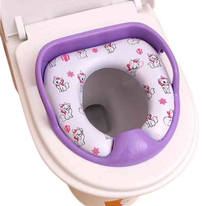 Comfortable Baby Potty Seat Pad, Cartoon Soft Pu Travel Toilet