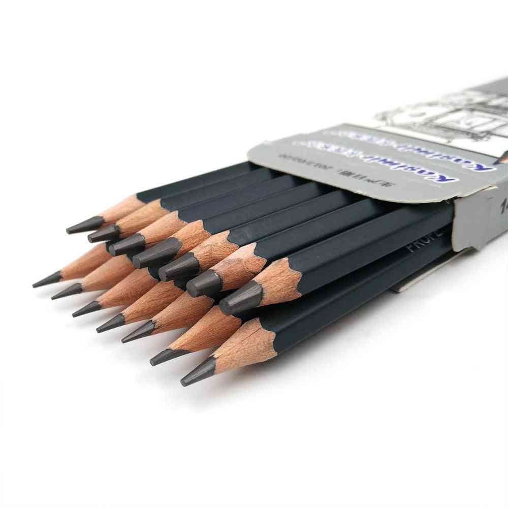 Desenho conjunto de lápis de madeira suprimentos de arte profissional carvão duro / médio / macio esboço (a)