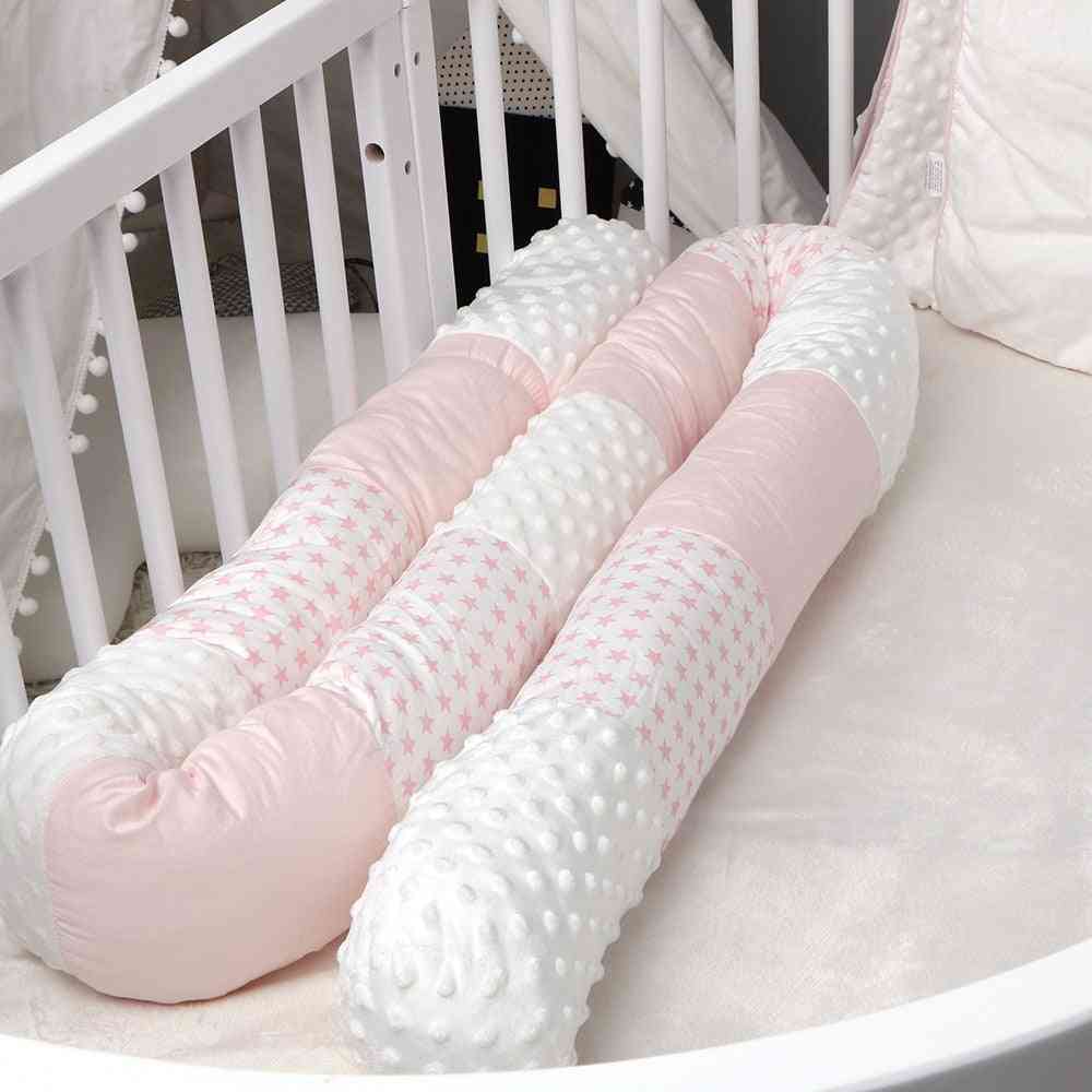 Newborn Bed Crib Bumper- Long Pillow For Toddler Sleeping Cushion Cot Fence